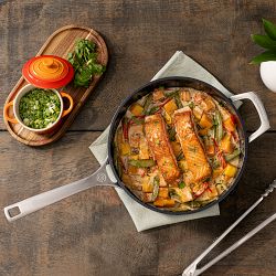 Le Creuset Essential Ceramic Nonstick Saute Pan with Glass Lid, 4.25-Qt.