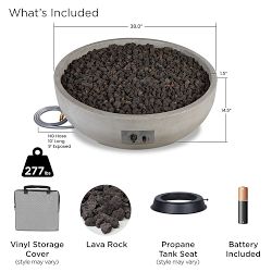 Reese Carbon Fire Bowl (38")