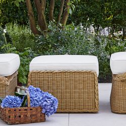 AERIN x Williams Sonoma Home East Hampton Coffee Table Ottoman (28.5")