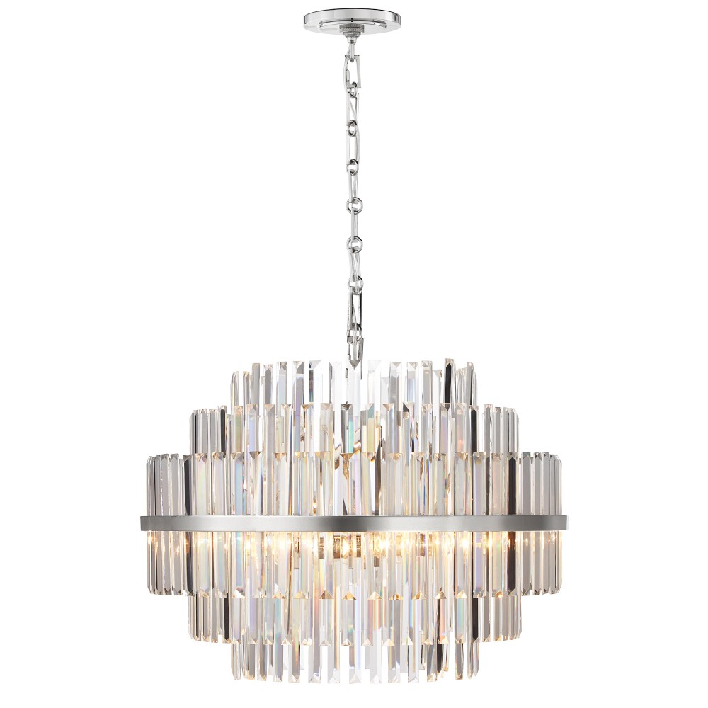 Vienna Round Crystal Chandelier, Polished Nickel by Williams Sonoma Home