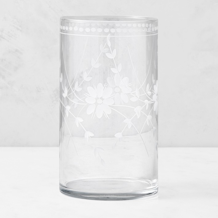 Vintage Etched Glass Vase | Williams Sonoma