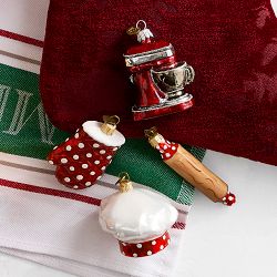 Baking Essentials Glass Ornaments, Set of 4
