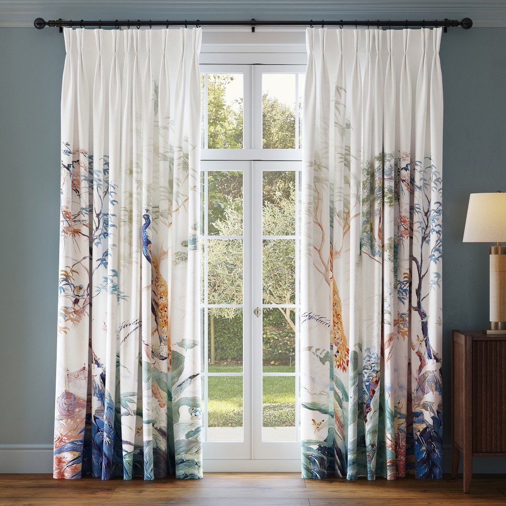 Painted Peacock Curtain by Williams Sonoma Home