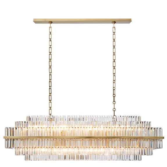 Vienna Linear Crystal Chandelier by Williams Sonoma Home