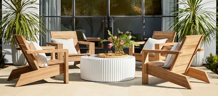 Larnaca Outdoor Teak Deck Chair | Patio Furniture | Williams Sonoma
