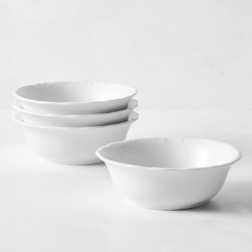 Pillivuyt Eclectique Porcelain Cereal Bowls - Set of 4, White
