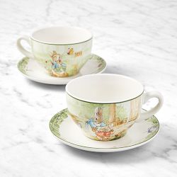 Peter Rabbit™ Teacups & Saucers Set of 2 | Williams Sonoma