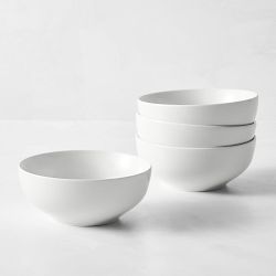 Pillivuyt Coupe Porcelain Cereal Bowls, Set of 4, White