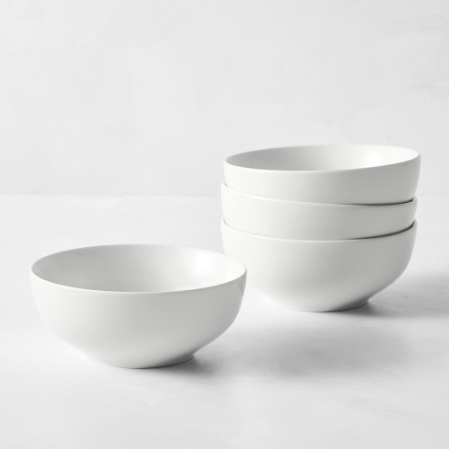 Pillivuyt Coupe Porcelain Cereal Bowls, Set of 4, White