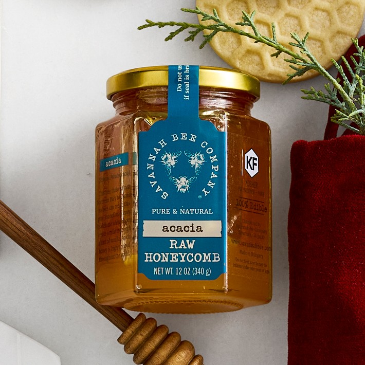Savannah Bee Raw Honeycomb Hex Jar | Williams Sonoma