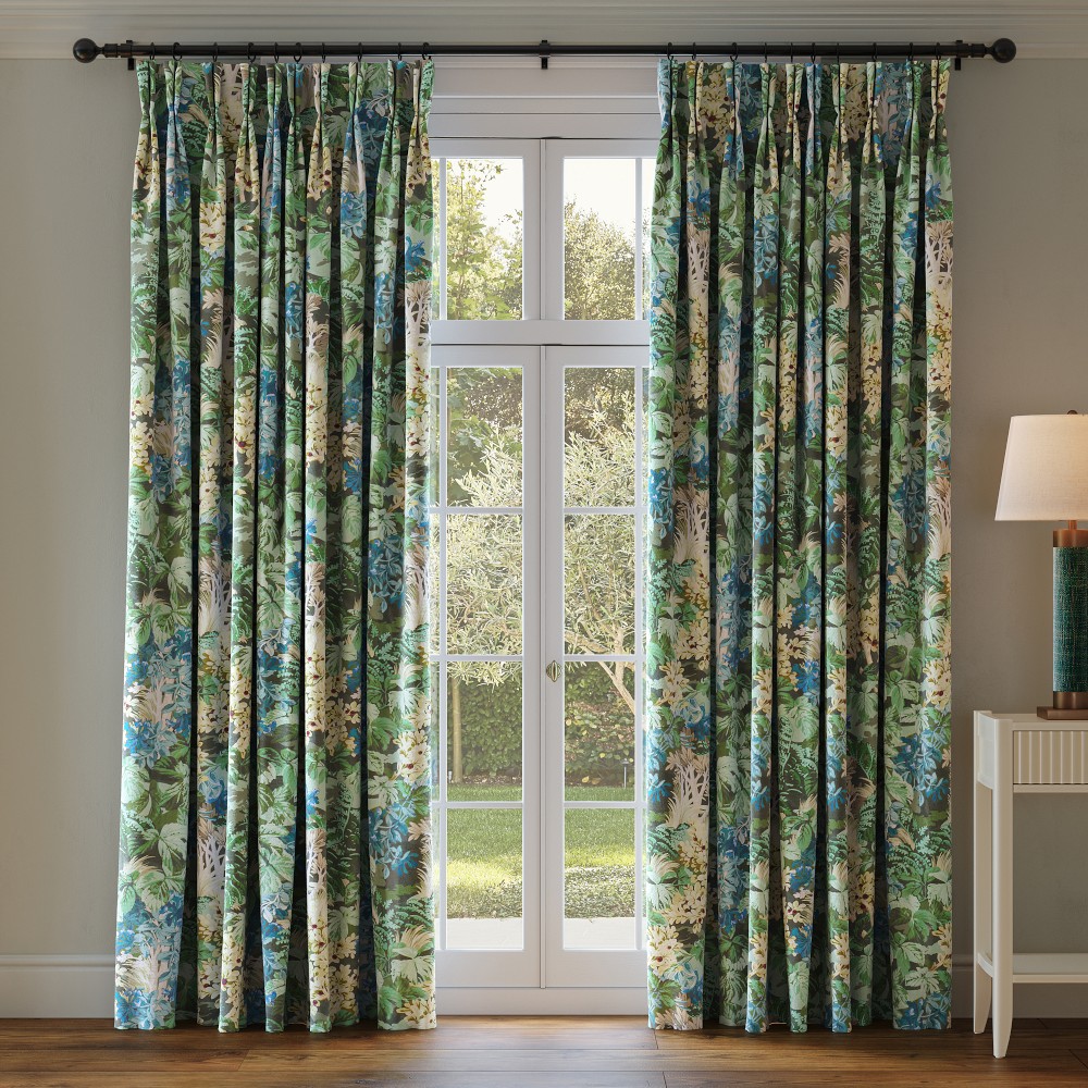 Fern Forest Pinch Pleat Curtains | Williams Sonoma