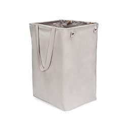 Full Circle Cotton Laundry Hamper, Gray