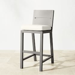 Larnaca Outdoor Slate Grey Metal Bar Stool