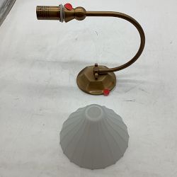 OPEN BOX:Amelia Sconce, Antique Brass, White Glass