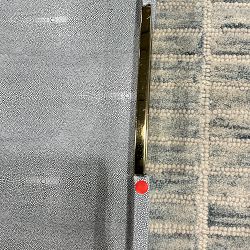 OPEN BOX:Faux Shagreen &amp; Brass Ottoman Tray, Square