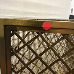 OPEN BOX:Hartwick Tri Panel Fireplace Screen, Antique Brass