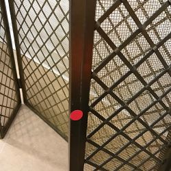 OPEN BOX:Hartwick Tri Panel Fireplace Screen, Antique Brass