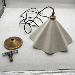 OPEN BOX:Isabella Ruffle Pendant, 14", Antique Brass