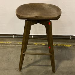 OPEN BOX:Sanremo Backless Swivel Counter Stool Grey