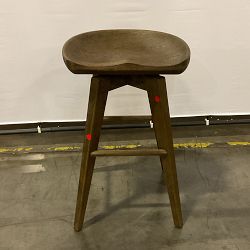 OPEN BOX: Sanremo Backless Swivel Counter Stool Grey