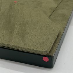 OPEN BOX:Woven Leather Frame, Dark Green, 8" x 10"