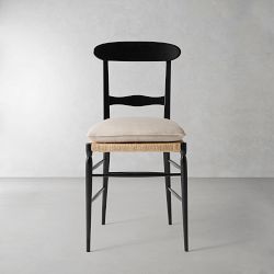 Winslow Dining Side Chair Cushion, Standard, Sunbrella Performance Canvas, Flax