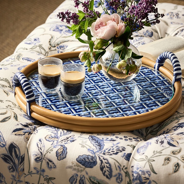 Hill House Azzura Woven Tray | Williams Sonoma