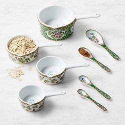 Famille Rose Measuring Cups and Spoons Set