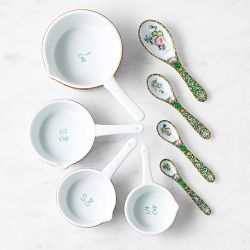 Famille Rose Measuring Cups and Spoons Set