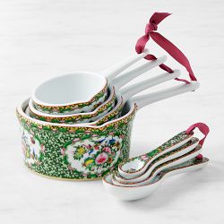 Famille Rose Measuring Cups and Spoons Set