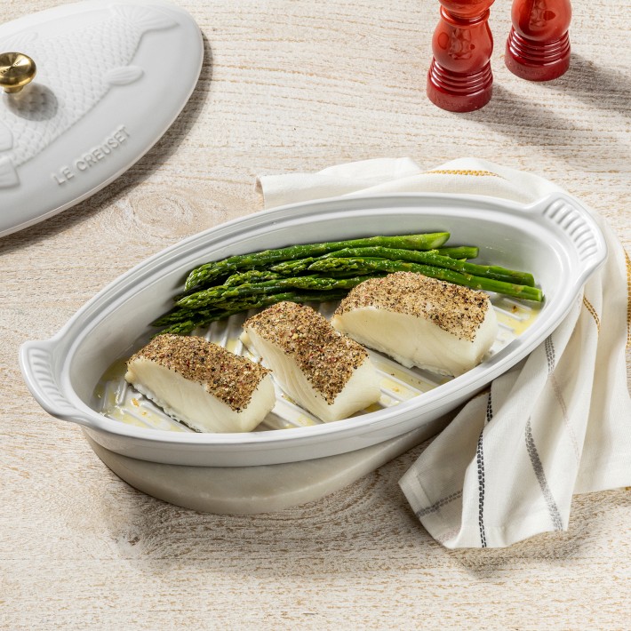 Le Creuset Stoneware Oval Fish Baker, 1 3/4 Qt. | Williams Sonoma