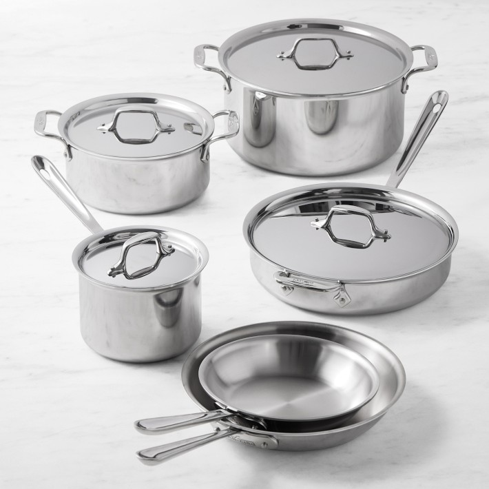 All-Clad D3® Tri-Ply 10-Piece Cookware Set | Williams Sonoma