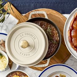 Staub Enameled Cast Iron Matte French Crème Collection
