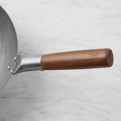 Traditional Carbon Steel Flat-Bottom Wok, 14