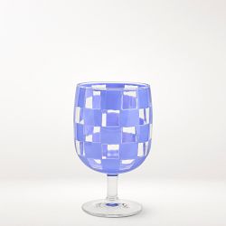 MacKenzie-Childs Outdoor Water Goblets, Set of 4, Blue