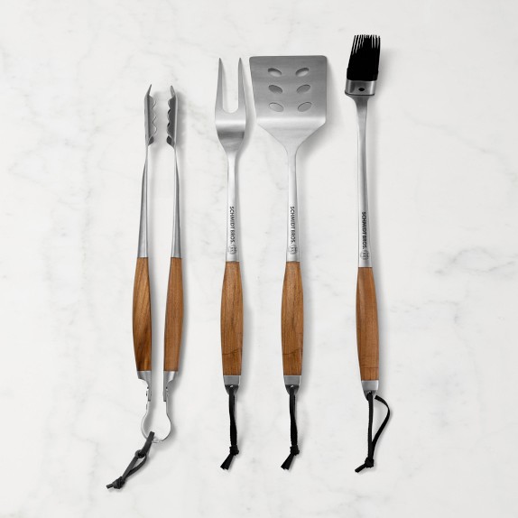 Schmidt Brothers Teak Grill Tools Set of 4 | Williams Sonoma