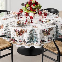 Twas the Night Before Christmas Round 90" Tablecloth