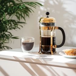 OPEN BOX:Bodum Chambord French Press, Gold & Glass, 8-cup