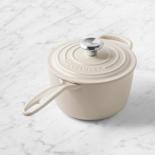 Le Creuset Signature Enameled Cast Iron Saucepan, 1.75-Qt., Brioche