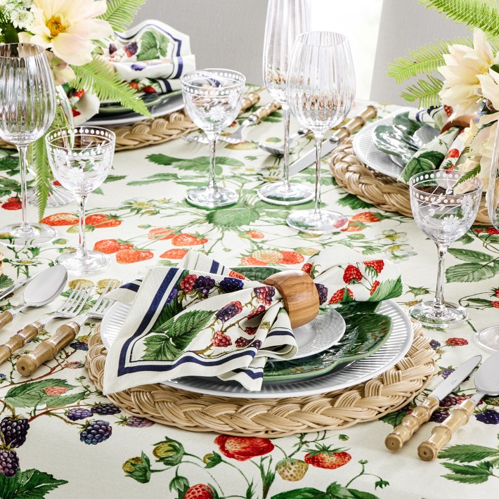 Berry Tablecloth, Cotton Twill | Williams Sonoma