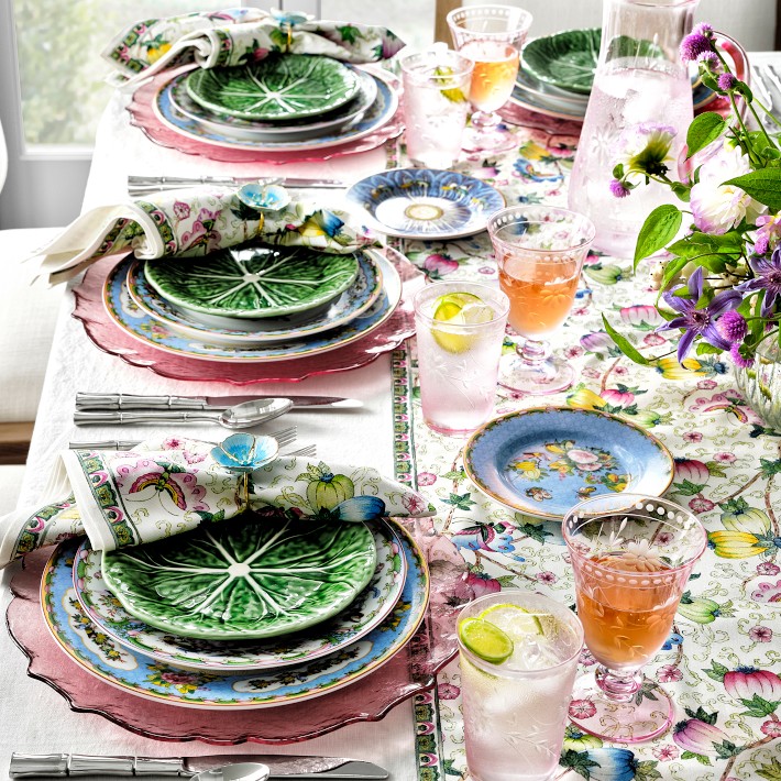 rosemarryプレディア4個セット Famille Rose Table Runner | Williams Sonoma