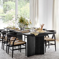 Knife Edge Extendable Rectangular Dining Table (72"-132")