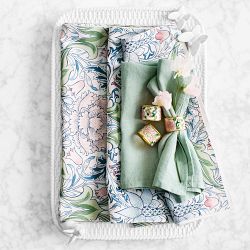Cloisonné Rose Napkin Rings, Set of 4