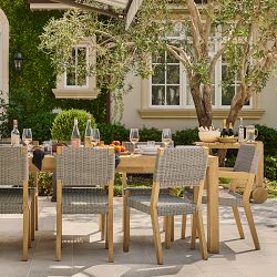 Larnaca Outdoor Natural Teak x All-Weather Weave Dining Side Chair