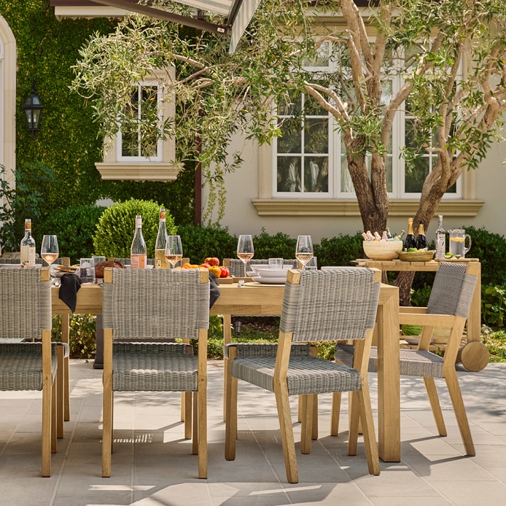 Larnaca Teak x All-Weather Weave Outdoor Dining Side Chair