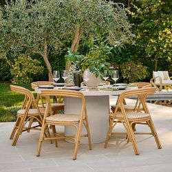 Hollis Round Fiberstone Outdoor Dining Table (59")