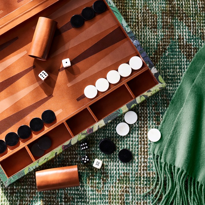 a*g様 BOFU55 BAUM DESIGNO 10個セット Fern Forest Printed Jute Backgammon | Williams Sonoma
