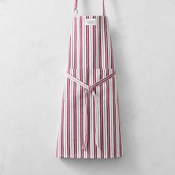 Williams Sonoma Classic Stripe Apron, Pomegranate, Personalized