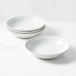 Pillivuyt Beaded Coupe Pasta Bowls, Set of 4