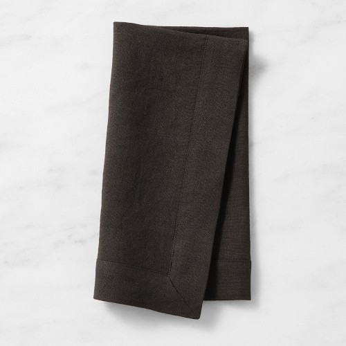 Signature Linen Napkins, Set of 4, Black